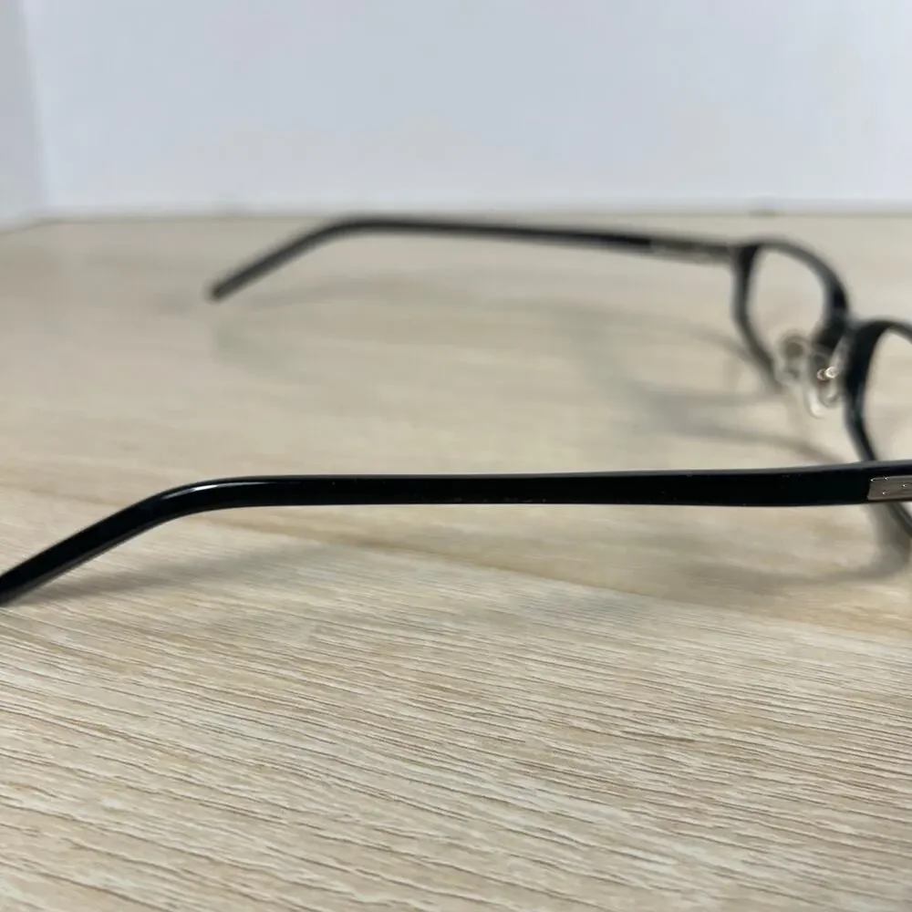 Gucci GG1504 807 Eyeglasses Black Slim Rectangular Frames Only 52-18-140 Italy